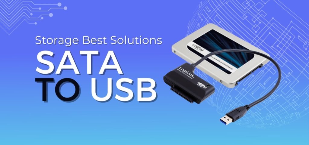 Ad graphic for SATA to USB converters, listed as "Storage Best Solutions".